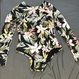 Floral Long Sleeve Swimsuit